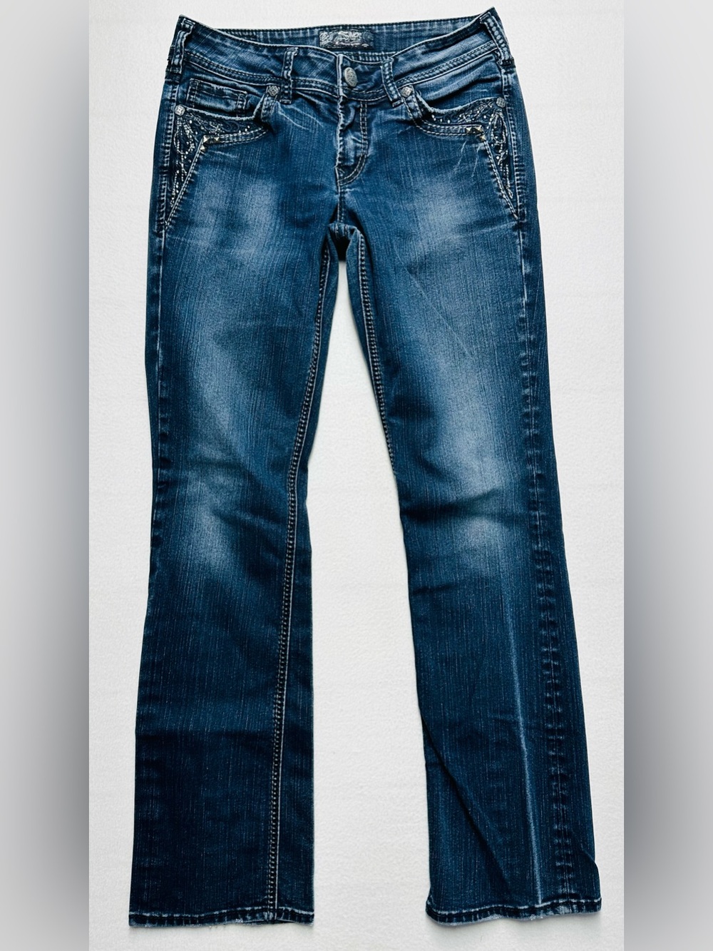 Silver Jeans Co Women’s 29x33 Dark Wash Bootcut Stretch Jeans